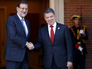 Encuentro de Santos y Rajoy
