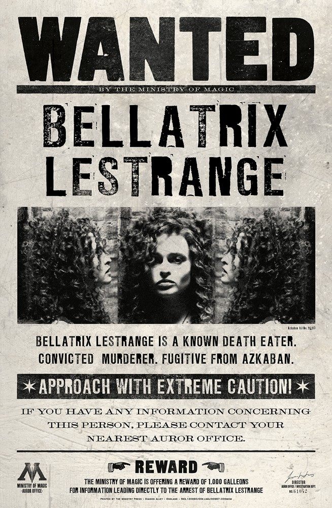 Bellatrix Lestrange Wanted Poster 20minutos Es