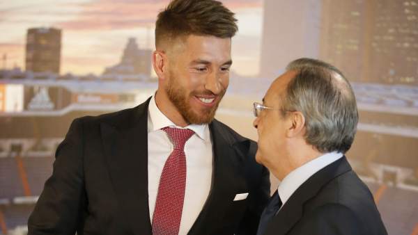 Florentino Pérez y Sergio Ramos Florentino Pérez y Sergio Ramos