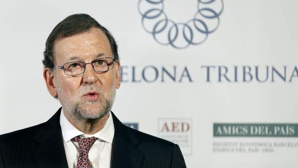 Mariano Rajoy, durante su intervención en la tribuna organizada por el diario La Vanguardia Mariano Rajoy, durante su intervención en la tribuna organizada por el diario La Vanguardia