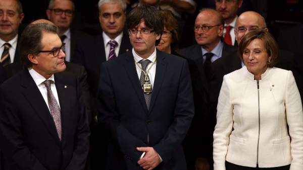 Mas, Puigdemont y Forcadell Mas, Puigdemont y Forcadell