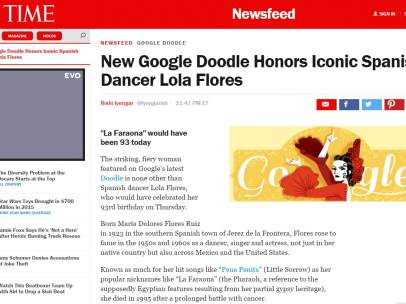 Lola Flores y el doodle de Google en TIME