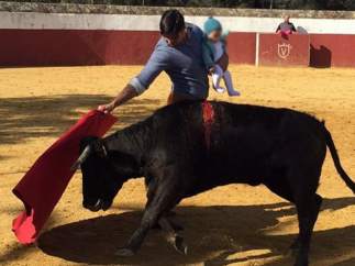 Fran Rivera toreando junto con su hija
