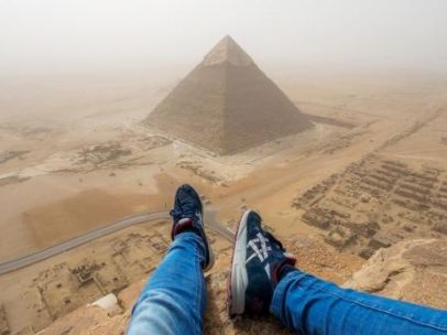 La pirámide de Keops desde su cima