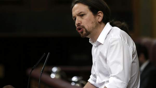Iglesias, durante su intervención en el Congreso. Iglesias, durante su intervención en el Congreso.