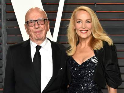 Rupert Murdoch y Jerry Hall