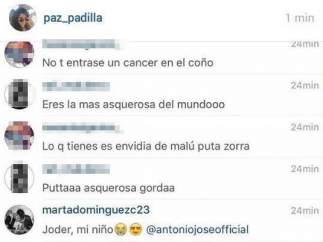 Insultos hacia Paz Padilla