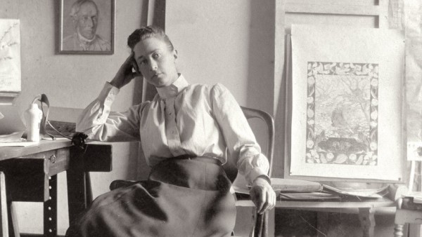 Hilma af Klint at her studio at Hamngatan 5, Stockholm, c.1895
Hilma af Klint at her studio at Hamngatan 5, Stockholm, c.1895