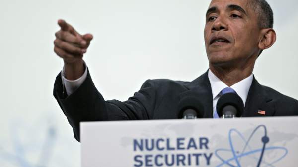 El presidente de Estados Unidos, Barack Obama, durante la Cumbre de Seguridad Nuclear en Washington. El presidente de Estados Unidos, Barack Obama, durante la Cumbre de Seguridad Nuclear en Washington.