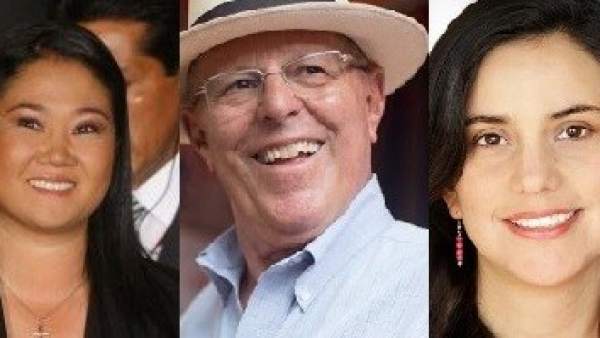 Keiko Fujimori, Pedro Pablo Kuczynski y Verónika Mendoza Keiko Fujimori, Pedro Pablo Kuczynski y Verónika Mendoza