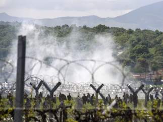 Enfrentamientos en la frontera entre Grecia y Macedonia