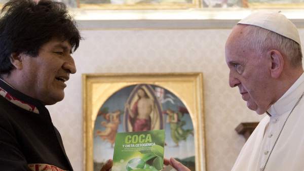 Evo Morales y el papa Francisco Evo Morales y el papa Francisco