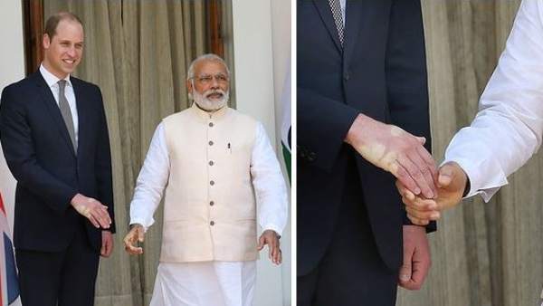 Narendra Modi y el príncipe Guillermo Narendra Modi y el príncipe Guillermo