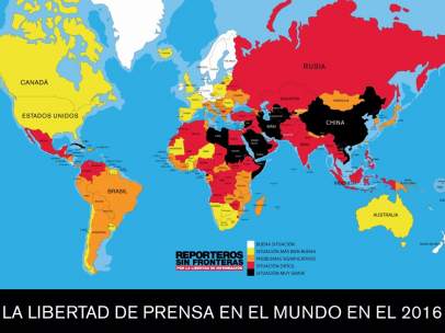 La libertad de prensa en el mundo en el 2016