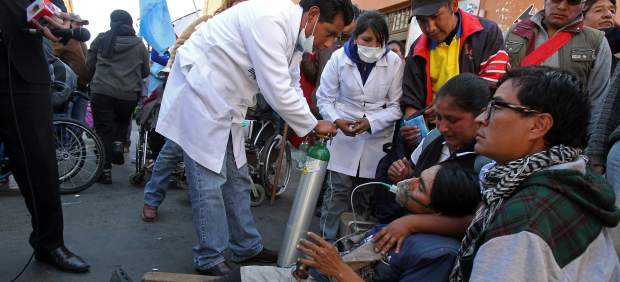 Manifestación discapacitados Bolivia