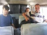 Los periodistas Antonio Pampliega, José Manuel López y Ángel Sastre