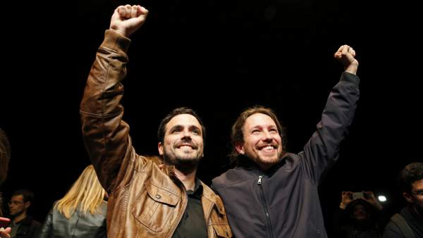 Pablo Iglesias y Alberto Garzón Pablo Iglesias y Alberto Garzón