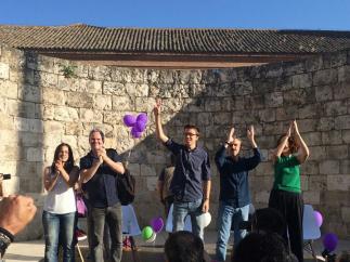 Errejón en un acto en Alcalá de Henares (Madrid)