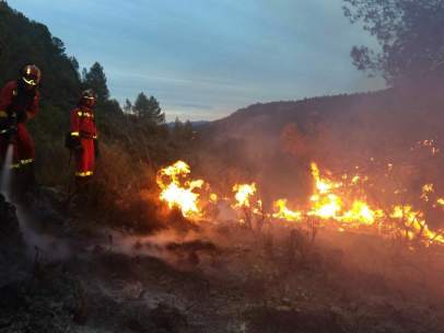 Incendio en Bolbaite (Valencia)