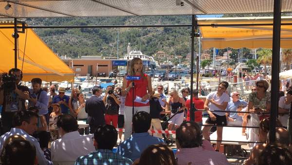 Palmer en acto electoral en Port de Sóller Palmer en acto electoral en Port de Sóller