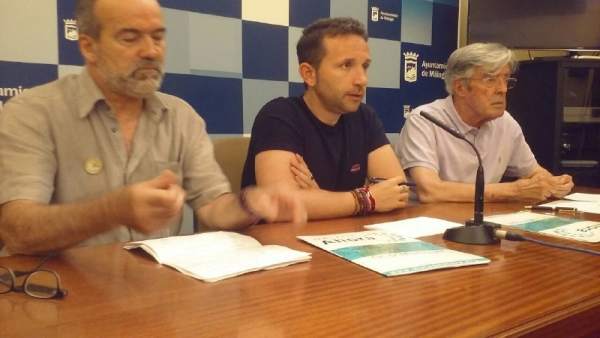 Rueda de prensa de Málaga Ahora Espinosa, Emilio Moreno y Fernando Méndez Rueda de prensa de Málaga Ahora Espinosa, Emilio Moreno y Fernando Méndez