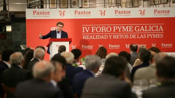 El presidente de la Xunta, Alberto Núñez Feijóo, en el foro El presidente de la Xunta, Alberto Núñez Feijóo, en el foro