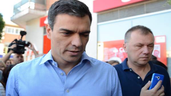 Pedro Sánchez durante un acto de campaña Pedro Sánchez durante un acto de campaña