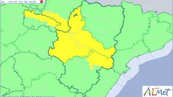 Alerta amarilla por temperaturas máximas en el Valle del Ebro Alerta amarilla por temperaturas máximas en el Valle del Ebro