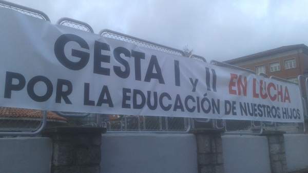 Pancarta en el colegio la Gesta II Pancarta en el colegio la Gesta II