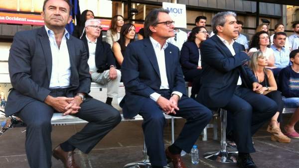Miquel Calçada, Artur Mas, Francesc Homs, CDC Miquel Calçada, Artur Mas, Francesc Homs, CDC