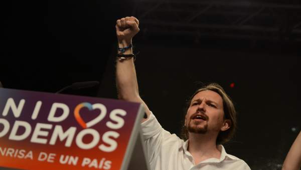 Pablo Iglesias en la noche electoral Pablo Iglesias en la noche electoral