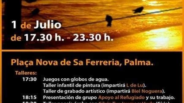 Cartel de la Diada de Apoyo al Refugiado, en Palma Cartel de la Diada de Apoyo al Refugiado, en Palma