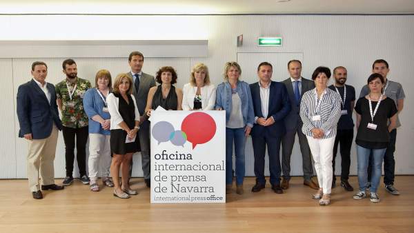Visita a la Oficina Internacional de Prensa en San Fermín Visita a la Oficina Internacional de Prensa en San Fermín