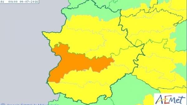Mapa de alertas por calor de Aemet Mapa de alertas por calor de Aemet