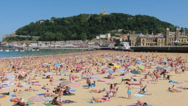 Playa de La Concha en San Sebastián. Playa de La Concha en San Sebastián.