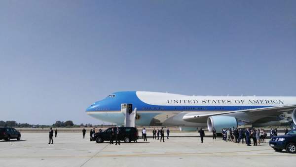 Aterrizaje del avión del presidente de EEUU, Barack Obama, en Rota Aterrizaje del avión del presidente de EEUU, Barack Obama, en Rota