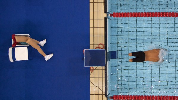 Bob Martin (British, born 1959). Avi Torres of Spain sets off at the start of the 200m freestyle heats, Paralympic Games, Athens, September 1, 2004 Bob Martin (British, born 1959). Avi Torres of Spain sets off at the start of the 200m freestyle heats, Paralympic Games, Athens, September 1, 2004