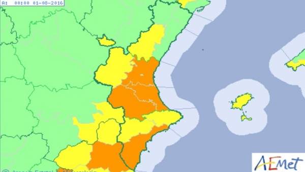Alerta naranja y amarilla en la Comunitat por altas temperaturas Alerta naranja y amarilla en la Comunitat por altas temperaturas
