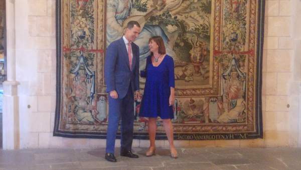 El Rey Felipe VI recibe a la presidenta del Govern, Francina Armengol El Rey Felipe VI recibe a la presidenta del Govern, Francina Armengol