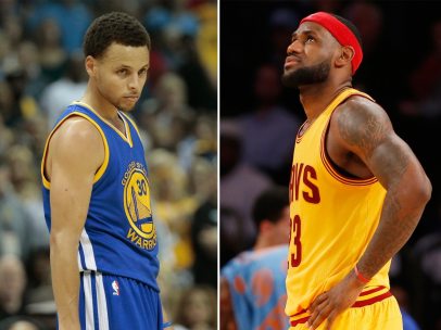 Stephen Curry y Lebron James (Baloncesto)