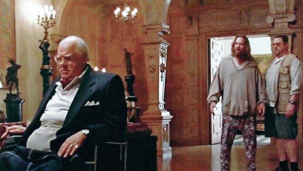 Huddleston, durante una secuencia de 'El Gran Lebowski'. Huddleston, durante una secuencia de 'El Gran Lebowski'.