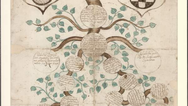 Uno de los árboles genealógicos de la colección de Vicente Paredes Uno de los árboles genealógicos de la colección de Vicente Paredes