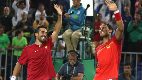 Rafa Nadal y Marc López Rafa Nadal y Marc López