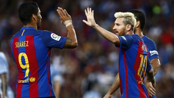Leo Messi y Luis Suárez