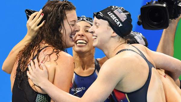 Ledecky, Schmitt, Leah Smith y Madeline Dirado Ledecky, Schmitt, Leah Smith y Madeline Dirado