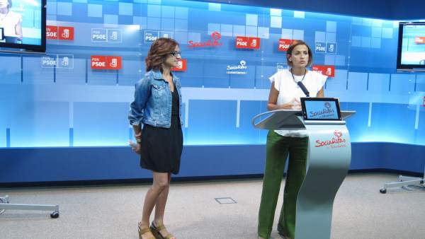 María Chivite y Nuria Medina, de PSN. María Chivite y Nuria Medina, de PSN.