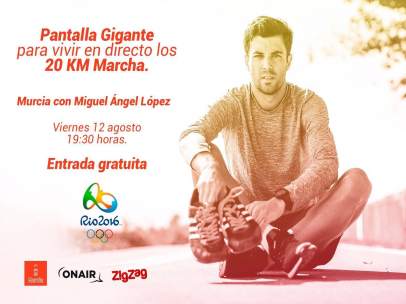 Pantalla gigante para ver a Miguel Ángel López