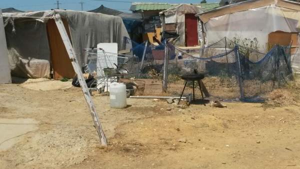 Poblado chabolista en la zona de Las Metas Poblado chabolista en la zona de Las Metas