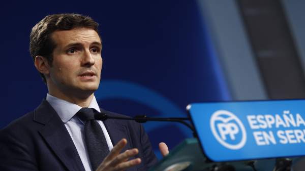 Rueda de prensa de Pablo Casado Rueda de prensa de Pablo Casado