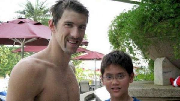 Joseph Schooling y Michael Phelps Joseph Schooling y Michael Phelps